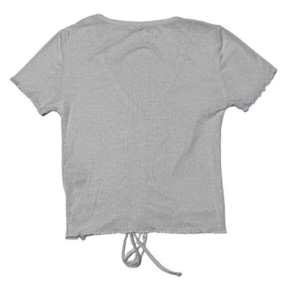 🤍 Garage Emma Ruched White Tee With Drawstrings 🤍 - Picture 2 of 8